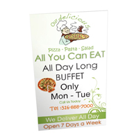 full color restaurant and food printing service