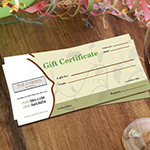 Restaurant  Gift Certificate Printing